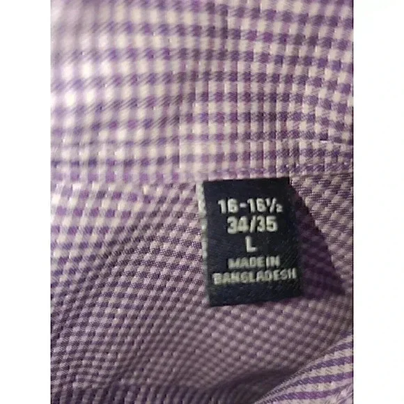 Chaps Long-sleeved Regular Fit Comfort Stretch Causal Dress Shirt 16 neck - Picture 3 of 7